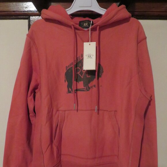 Polo Ralph Lauren Men's Double RL Ranch Logo Buffalo Fleece Hood - Picture 8 of 12